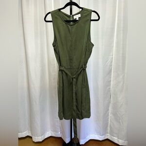 Cloth & Stone olive green dress with belt | size medium